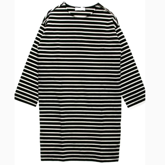 EVERLANE Breton Cotton Zipper Shoulder Mini Dress - Picture 5 of 8